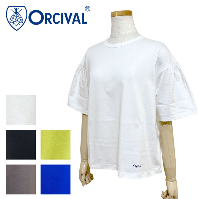 Orcival ギャザーショートスリーブ クルーネック プルオーバー Lady's 【OR-C0231 GJR】