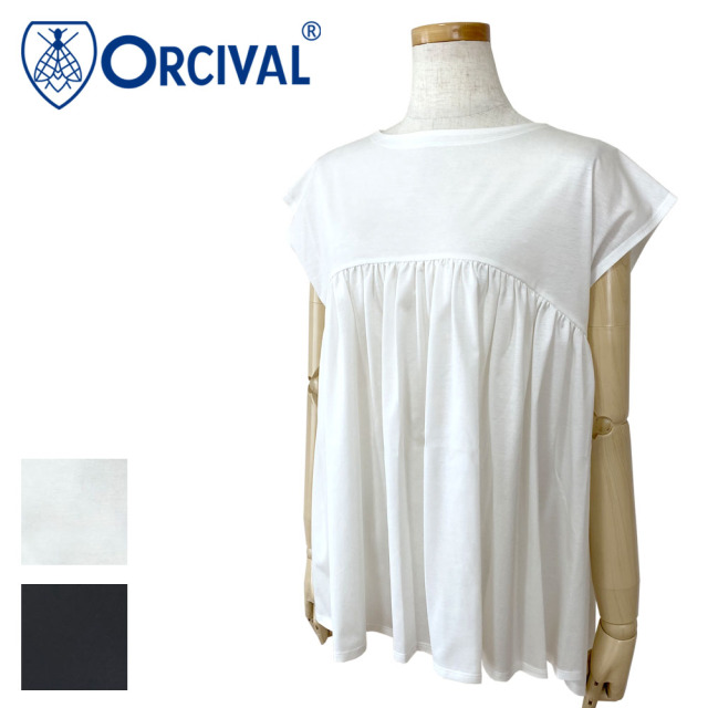 Orcival オーシバル スリーブレス ギャザープルオーバー