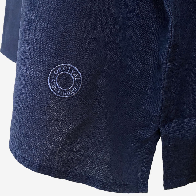 Orcival オーシバル リネンクロス ショートスリーブ セーラー シャツ