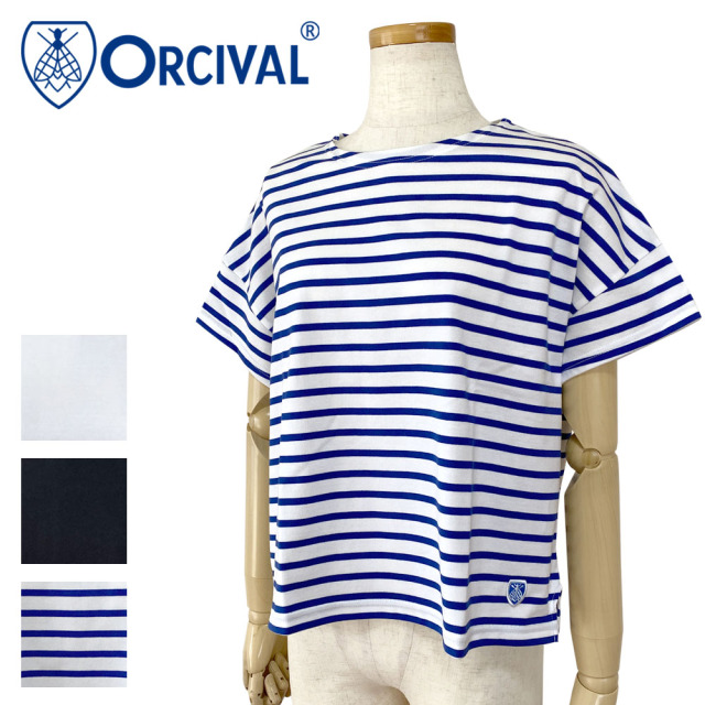 Orcival オーシバル ボートネック ショートスリーブ プルオーバー 半袖Tシャツ レディース OR-C0335 BFJ