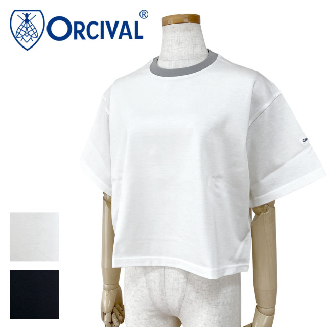 Orcival オーシバル マーセライズドジャージー クルーネック 半袖Tシャツ レディース OR-C0518 MSD