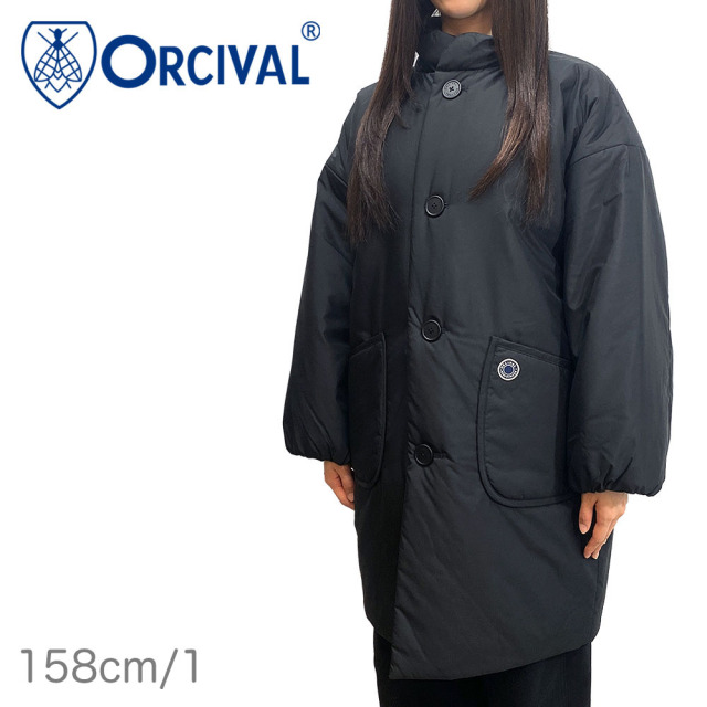 Orcival オーシバル ポリタフタ スタンドカラー中綿ロングブルゾン レディース OR-A0831 RTF