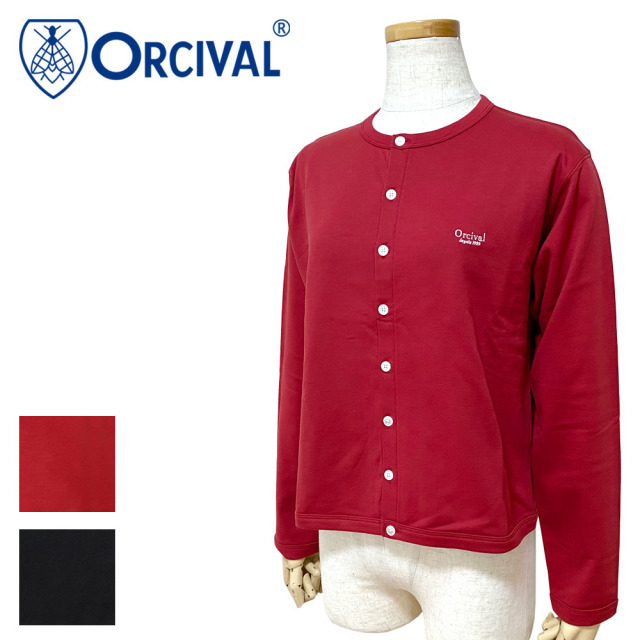 Orcival オーシバル コットンジャージ クルーネックカーディガン レディース OR-C0382 MFT