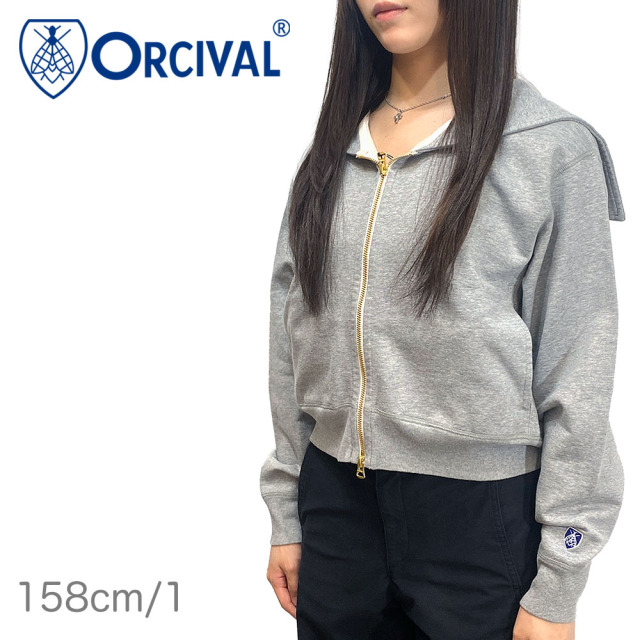 Orcival オーシバル コットン裏毛 セーラーカラージップジャケット レディース OR-C0428 FWZ