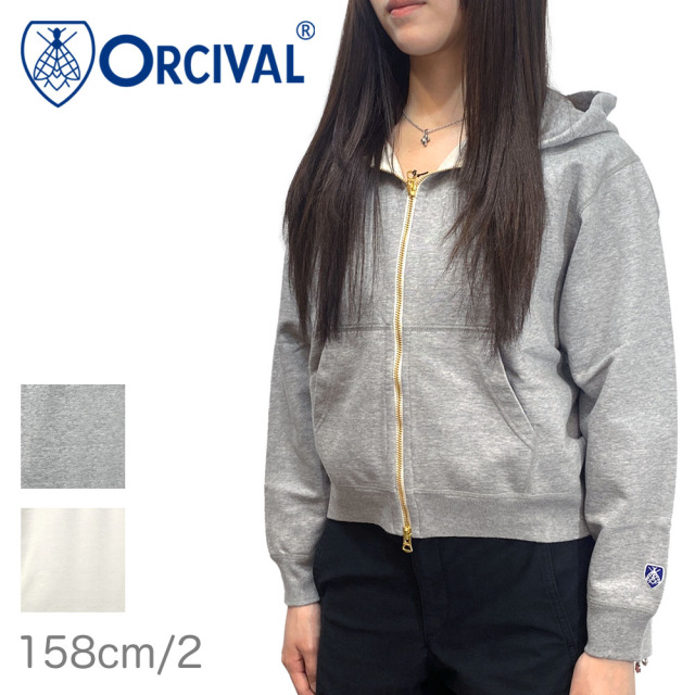 Orcival オーシバル コットン裏毛 ダブルジップパーカー レディース OR-C0562 FWZ