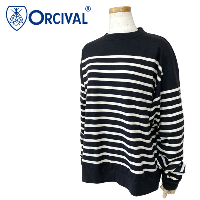 【ORCIVAL】コットン　パネルボーダー　長袖T　M　グリーン 楽天市場】ORCIVAL オーチバル オーシバル コットン パネル