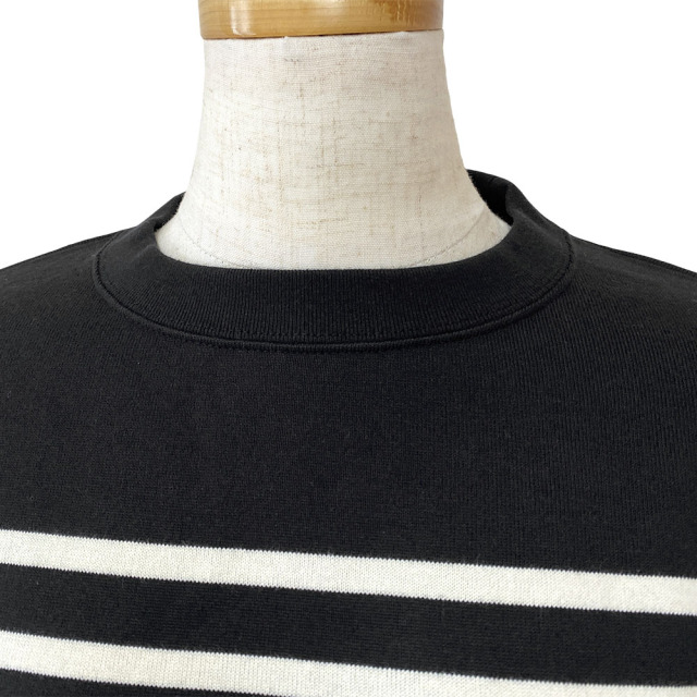 Orcival オーシバル コットン パネルボーダー 長袖Tシャツ