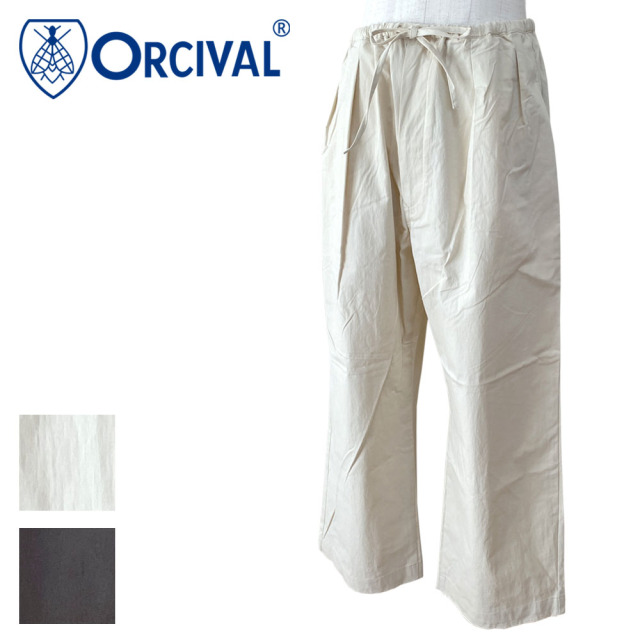 Orcival オーシバル コットンナイロン ワイドイージーパンツ レディース OR-E0198 CNB
