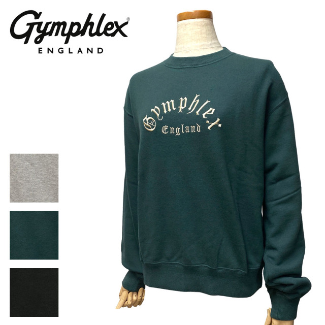 Gymphlex アーチロゴ クルーネックプルオーバースウェット Lady's 【GY-C0299 YFT】