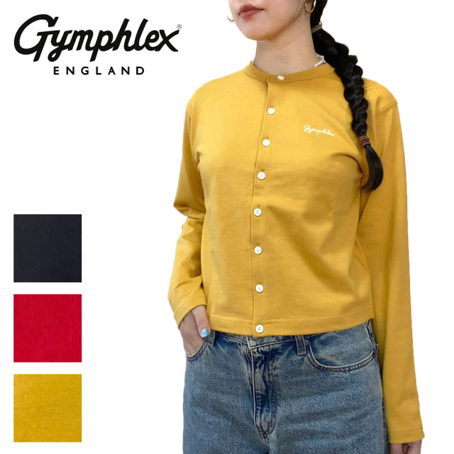 Gymphlex ジムフレックス コットン 長袖ショート カーディガン レディース GY-C0367 SCT