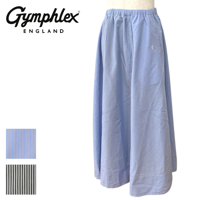 Gymphlex ジムフレックス ストライプ フレアスカート レディース