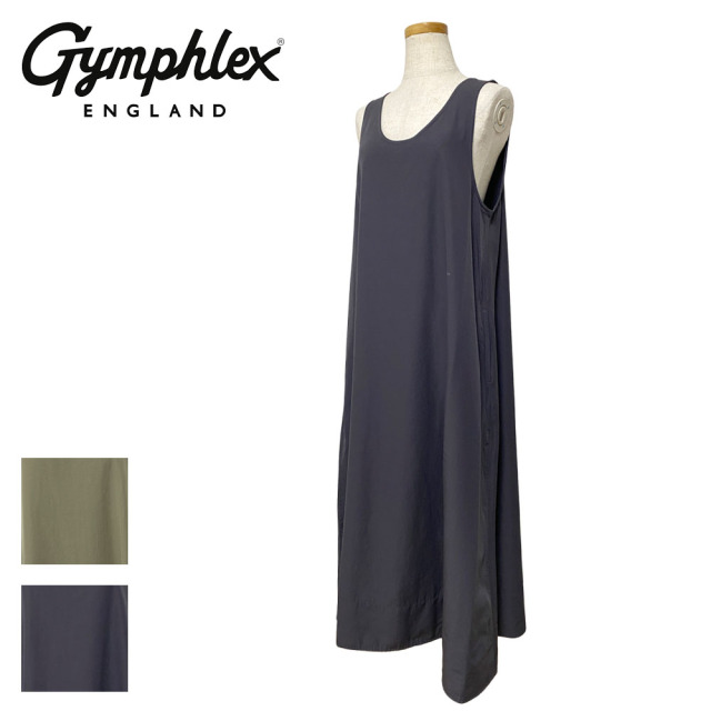 Gymphlex ポリエステルタフタ ノースリーブフレアワンピース Lady's 【GY-G0034 PCT】