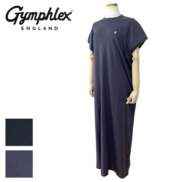 Gymphlex ジムフレックス クルーネック スリーブレス ドレス ワンピース レディース GY-C0325 FLK