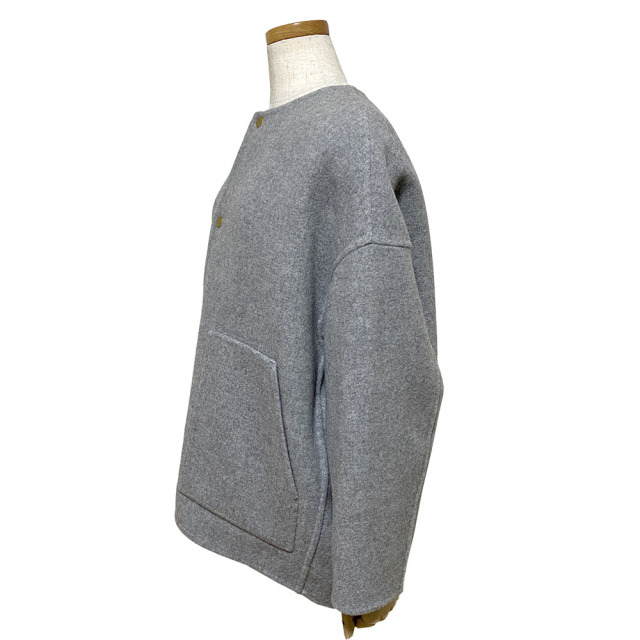 Le glazik ウールナイロンモッサ カラーレス ショートコート Lady's