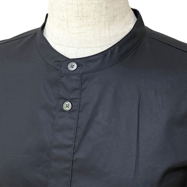 美品 ケイシラハタ Styling/ バンドカラー フレアシャツワンピース 黒 楽天市場】バンドカラー ワンピースの通販