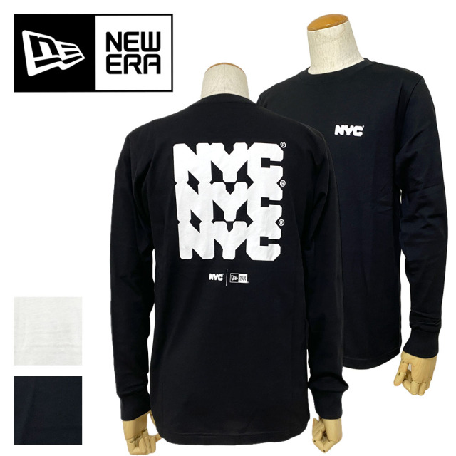NEW ERA レギュラーフィット NYC チャンキーロゴ 長袖Tシャツ Men's 【12864377/12864378】