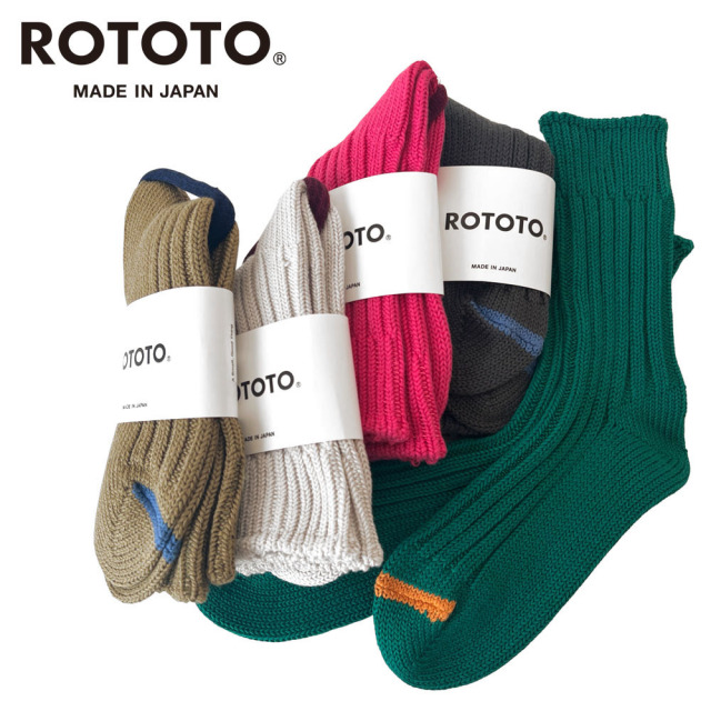 RoToTo ロトト CHUNKY RIBBED CREW SOCKS メンズ レディース ユニセックス R1523