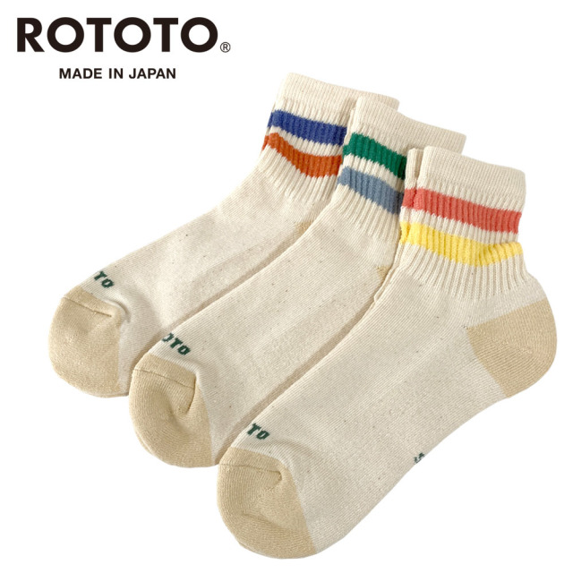 RoToTo ロトト RETRO ATHLETIC ANKLE SOCKS レトロアスレチック アンクルソックス メンズ レディース ユニセックス R1591