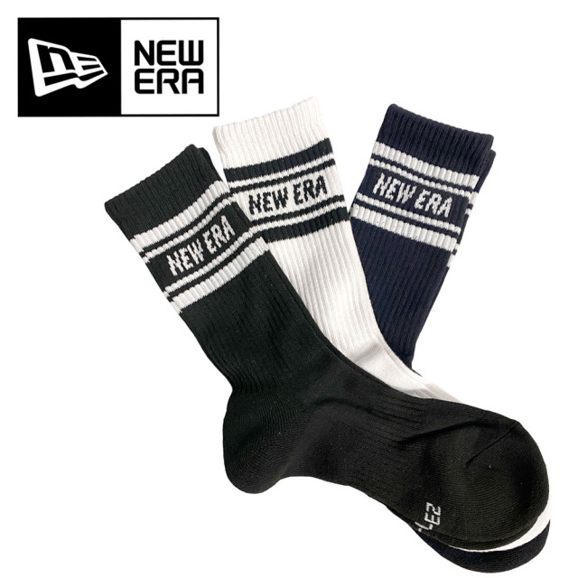NEW ERA ソックス クルー 3ペア ライン マルチ 【13529422】