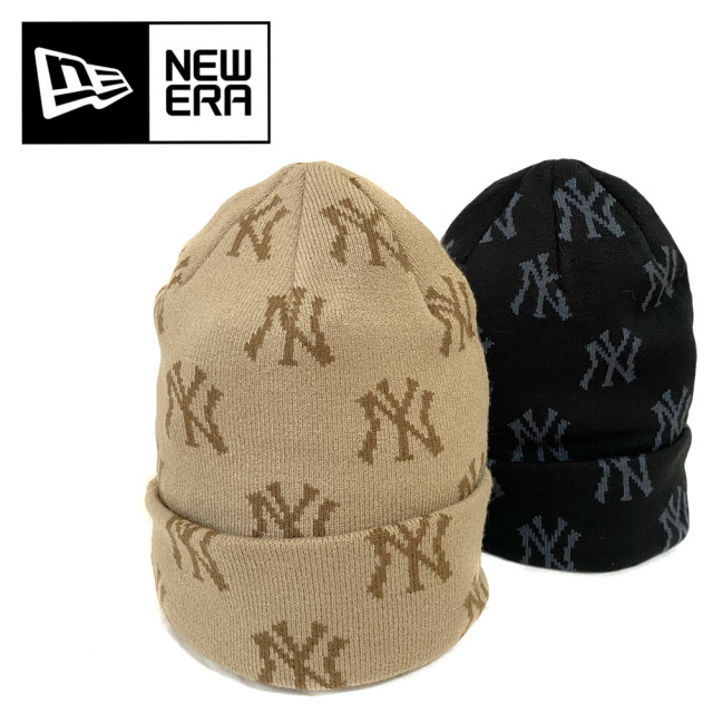 NEW ERA ベーシック カフニット MLB Monogram ニューヨーク・ヤンキース 【13751340/13751341】