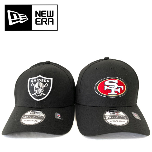 NEW ERA ニューエラ 39THIRTY サンフランシスコ・フォーティナイナーズ ラスベガス・レイダース ブラック 13552126 13552134