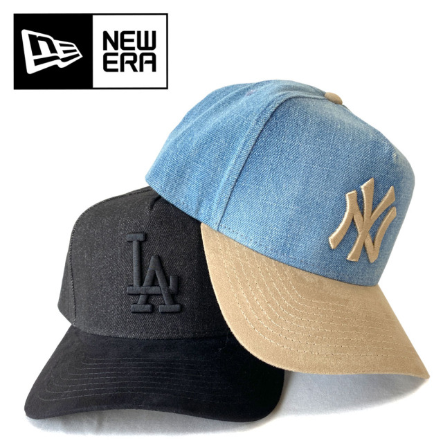 NEW ERA ニューエラ 9FORTY A-Frame MLB Denim 2-Tone スウェードバイザー ニューヨーク・ヤンキース ロサンゼルス・ドジャース 14307510 14307511