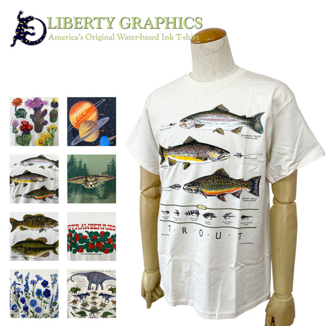 LIBERTY GRAPHICS リバティーグラフィックス アートシルクプリント Tシャツ メンズ