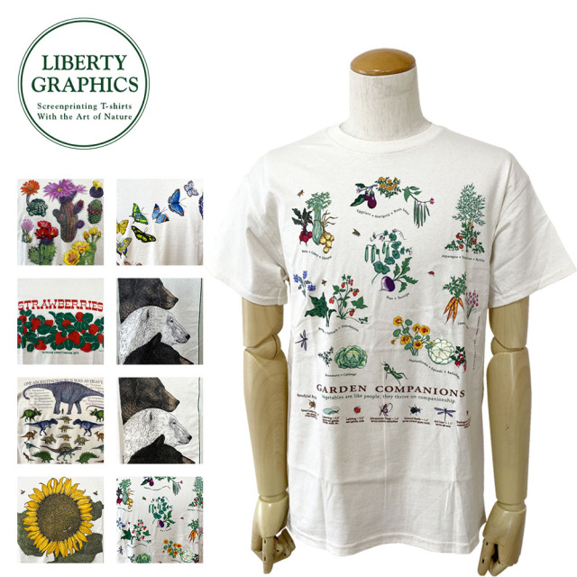 LIBERTY GRAPHICS リバティーグラフィックス アートシルクプリント Tシャツ メンズ
