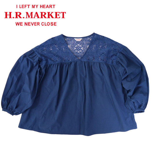 HOLLYWOOD RANCH MARKET タイルレース ギャザースリーブ ブラウス Lady's【700085279】