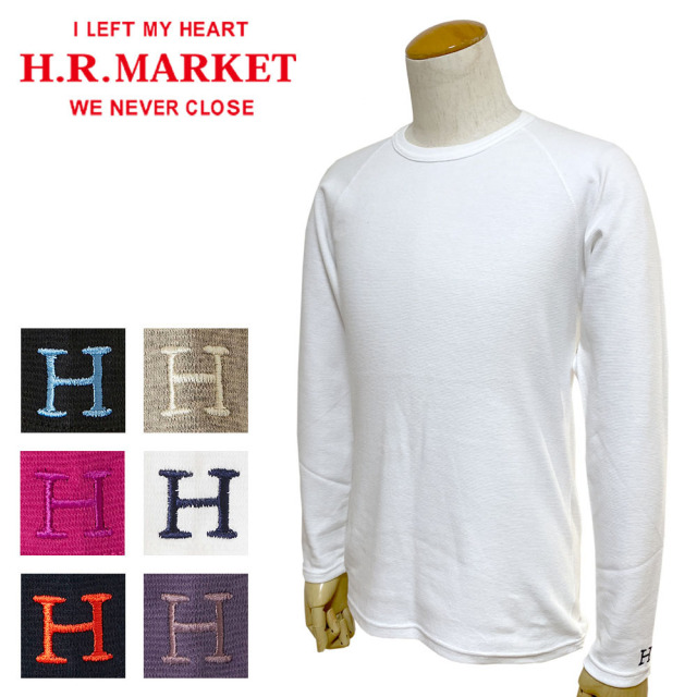 HOLLYWOOD RANCH MARKET ストレッチフライス クルーネック ロングスリーブ Tシャツ ユニセックス【1004665】