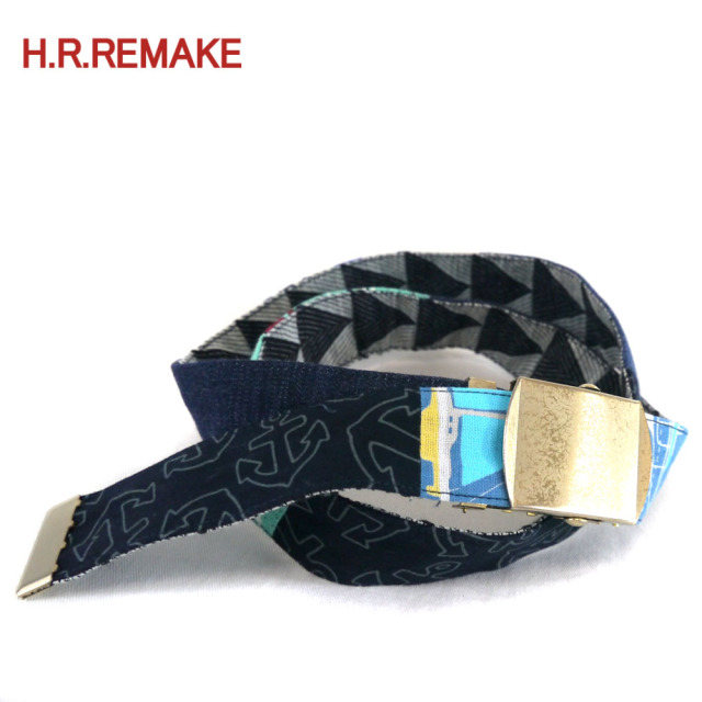 H.R.REMAKE HRR PRINT MIX ROLLER BUCKLE BELT 【700086546】