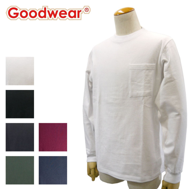 Goodwear USAコットン 袖リブポケットロンT Men's 【2W7-8518】