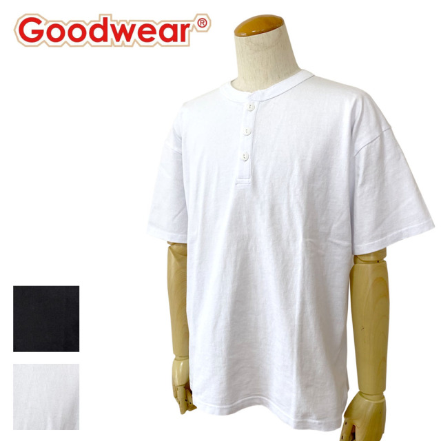 Goodwear グッドウェア USAコットン ヘンリーネックT メンズ 2W7-2522