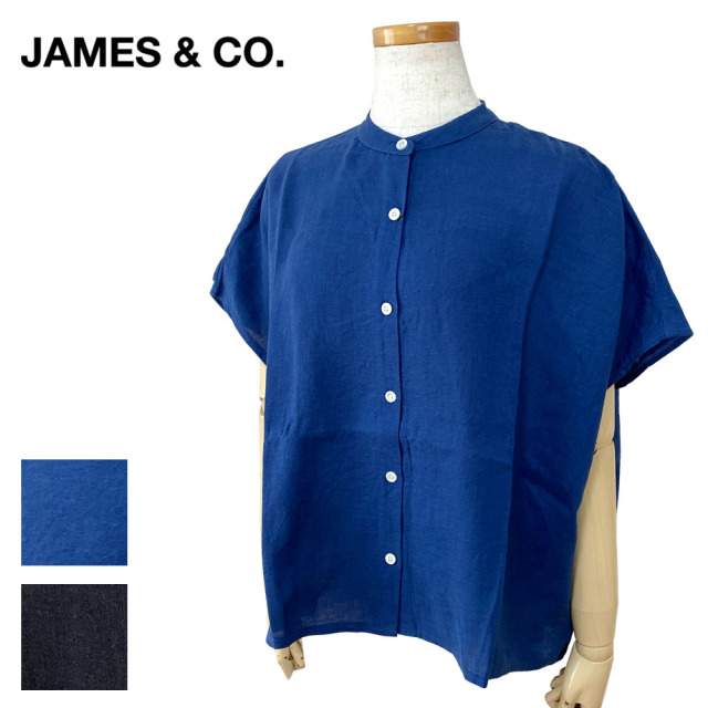 JAMES&CO. ジェームス&コー No-sleeve Short Shirt ノースリーブ ショートシャツ レディース JS7150