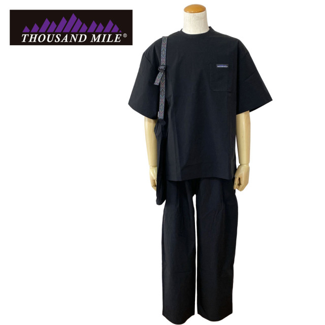 THOUSAND MILE サウザンドマイル SHORT SLEEVE T-SHIRT&LONG PANTS SET ショートスリーブTシャツ＆ロングパンツセット セットアップ メンズ TM241NP00091