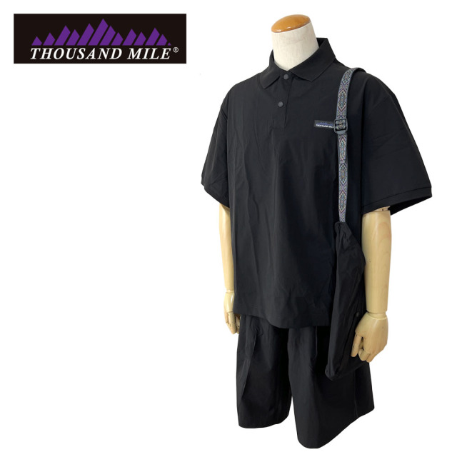 THOUSAND MILE サウザンドマイル SHORT SLEEVE POLO SHIRT&SHORT PANTS SET ショートスリーブポロシャツ＆ショートパンツセット セットアップ メンズ TM241NP00101