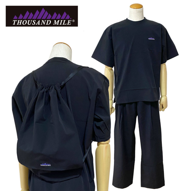 THOUSAND MILE サウザンドマイル SHORT SLEEVE T-SHIRT & LONG PANTS SET ショートスリーブ Tシャツ＆ロングパンツ&バッグ セット メンズ TM251NP00011