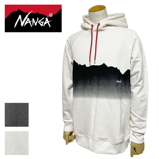 NANGA ECO HYBRID RIDGE LINE PRINT SWEAT HOODIE/ エコハイブリッドリッジラインプリントスウェットフーディー Men's 【N11H】