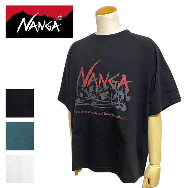 NANGA ECO HYBRID DRIPPING FOREST LOOSE FIT TEE/ エコハイブリッドドリッピングフォレストルーズフィットティー Men's 【N1dF】