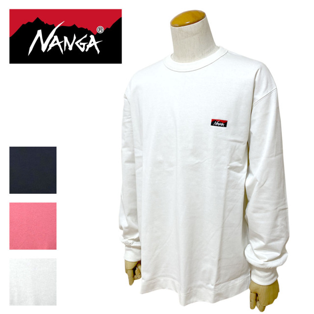 NANGA ナンガ ECO HYBRID BOX LOGO EMBROIDERY L/S TEE エコハイブリッド ボックスロゴ エンブロイダリー ロングスリーブティー メンズ NW2411-1G803