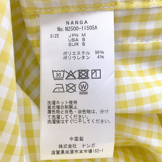 NANGA ナンガ GINGHAM CHECK CAMP SHIRT ギンガムチェック キャンプ