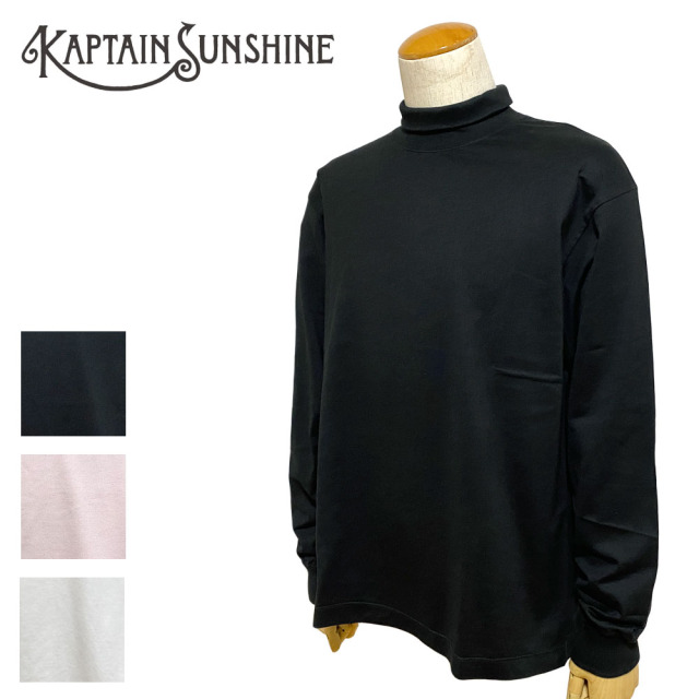 KAPTAIN SUNSHINE Suvin Supima Tube L/S High Neck Tee Light Men's 【KSBSCS03】