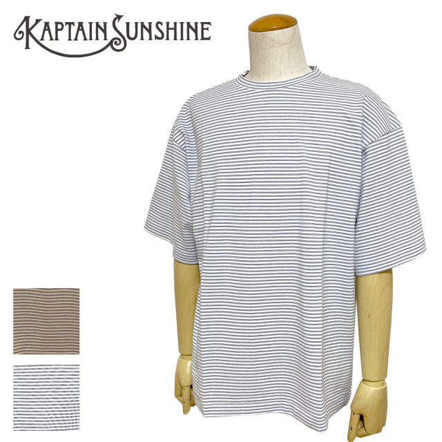 KAPTAIN SUNSHINE Hard Twist Border Jersey S/S Tee Men's