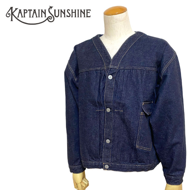 KAPTAIN SUNSHINE No Collar Denim Jacket Men's 【KS23SJK19】