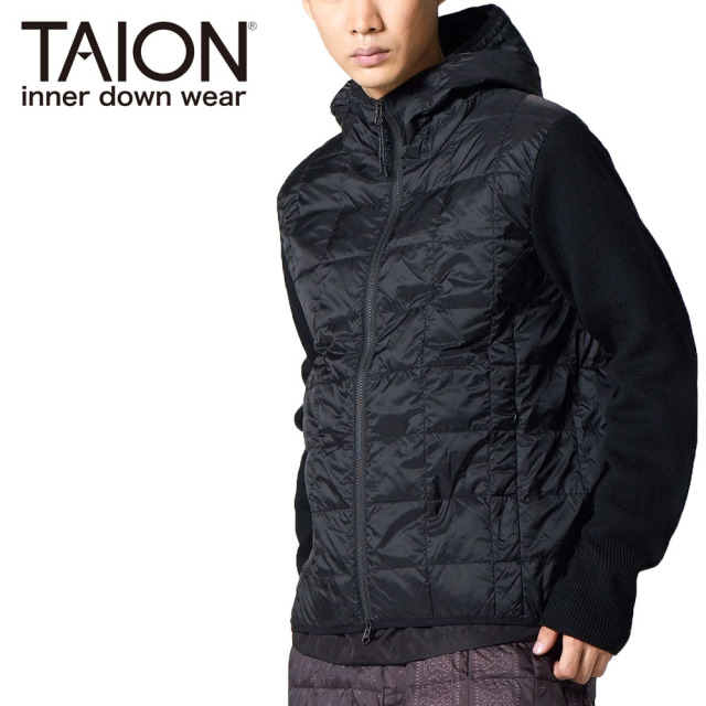 TAION タイオン ベーシック Wジップ ニットスリーブ ダウンパーカー メンズ レディース ユニセックス 106WZSN インナーダウン