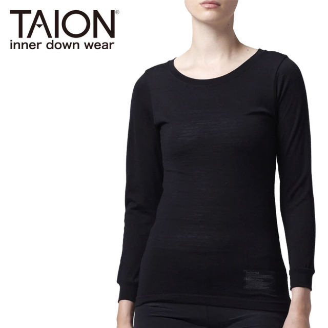 TAION タイオン メリノウール アンダーウェア ロングスリーブ Tシャツ レディース WU03MWMT