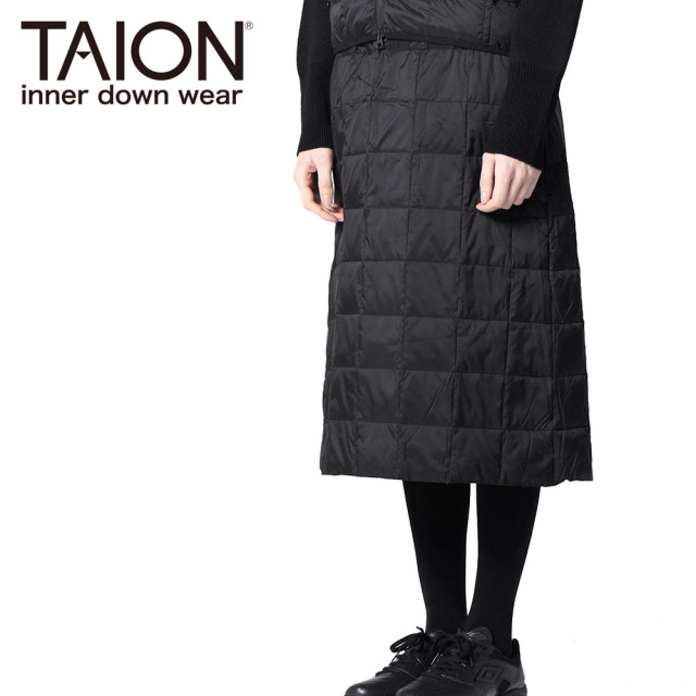 TAION タイオン ベーシック セミロングダウンスカート レディース W150LS