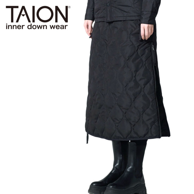 TAION タイオン ミリタリー ジップガゼット ダウンスカート レディース W150SKGZML-1