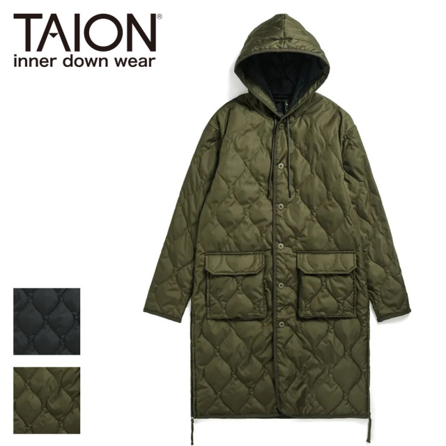 TAION ミリタリー フード ダウンコート Unisex 【106BML-LONG