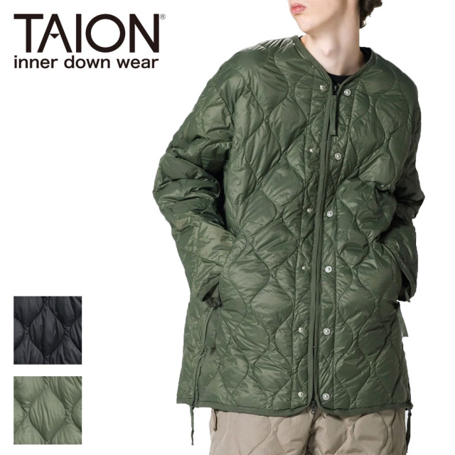 TAION タイオン ミリタリー M65 ライナーWジップ ダウンジャケット ソフトシェル メンズ レディース ユニセックス